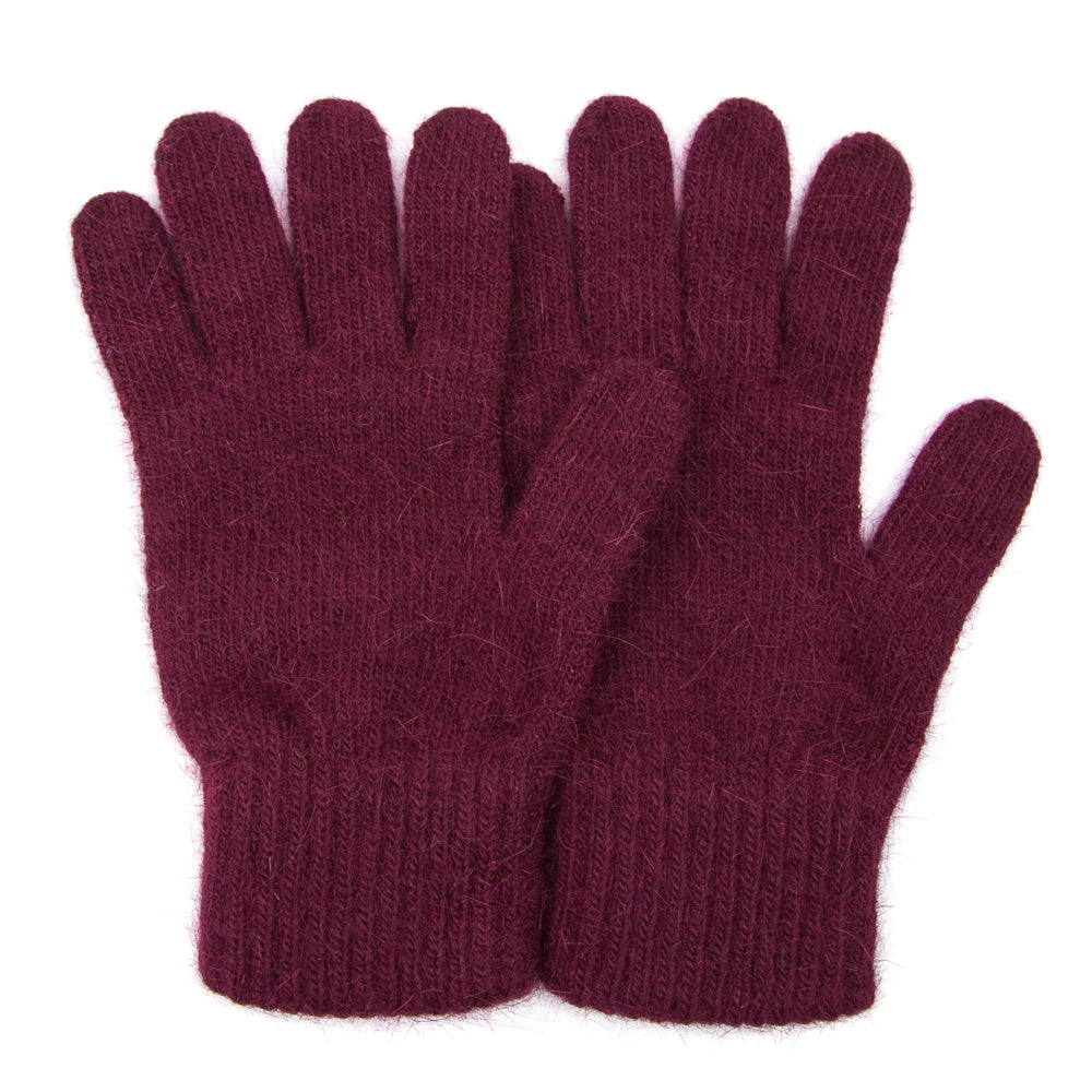 Gloves for women Angora color bordo