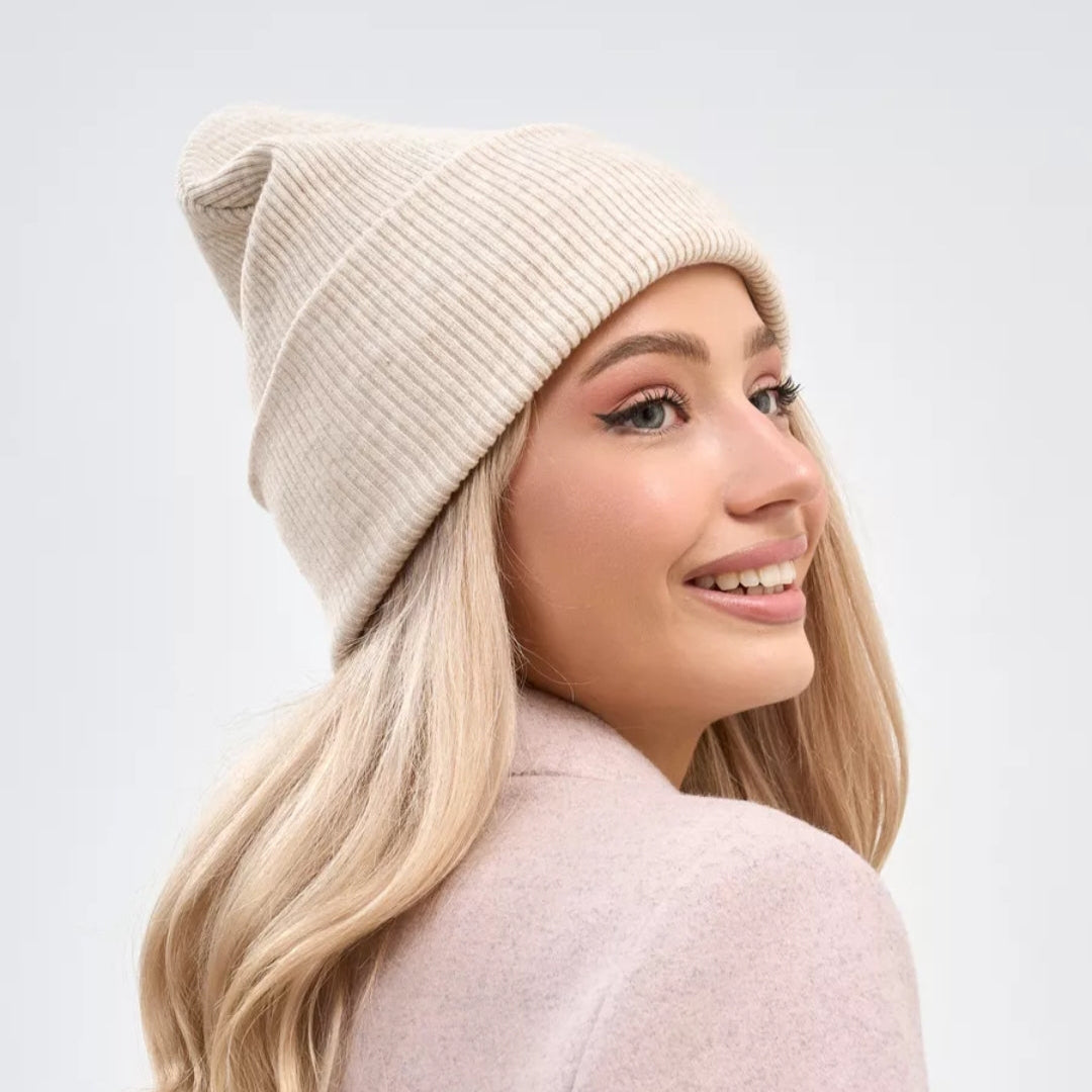 Wool beanie women Winter knit hat cashmere