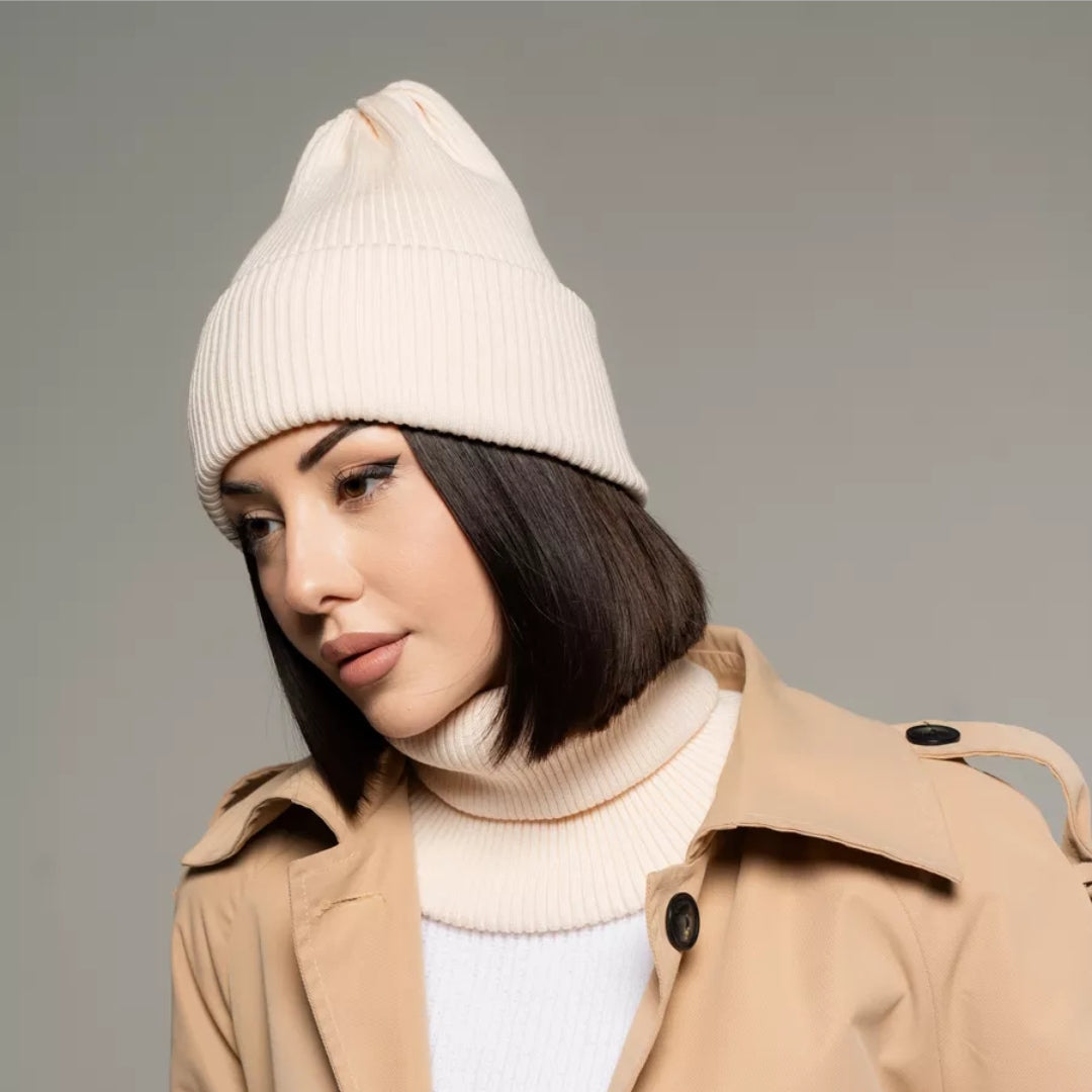 Wool beanie women Winter knit hat cashmere