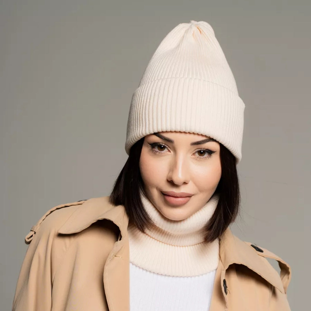 Wool beanie women Winter knit hat cashmere