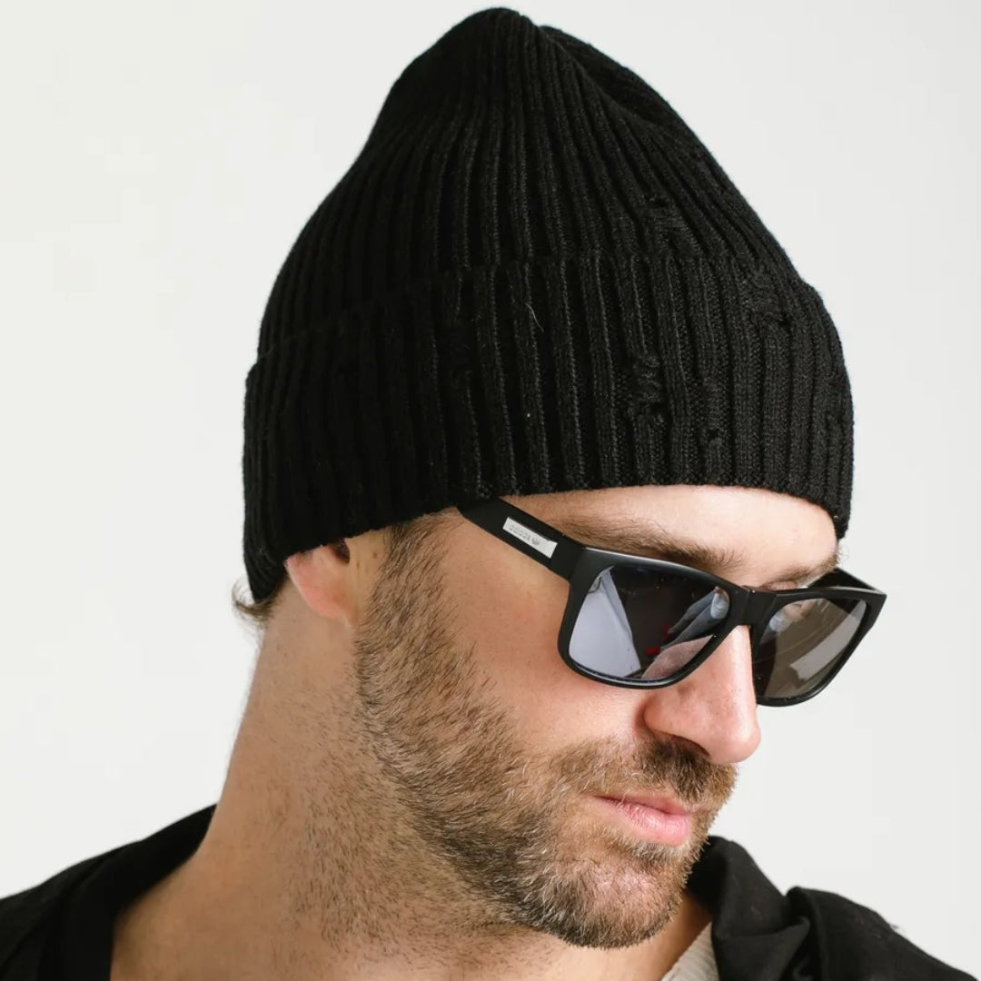Ribbed unisex winter cotton hat