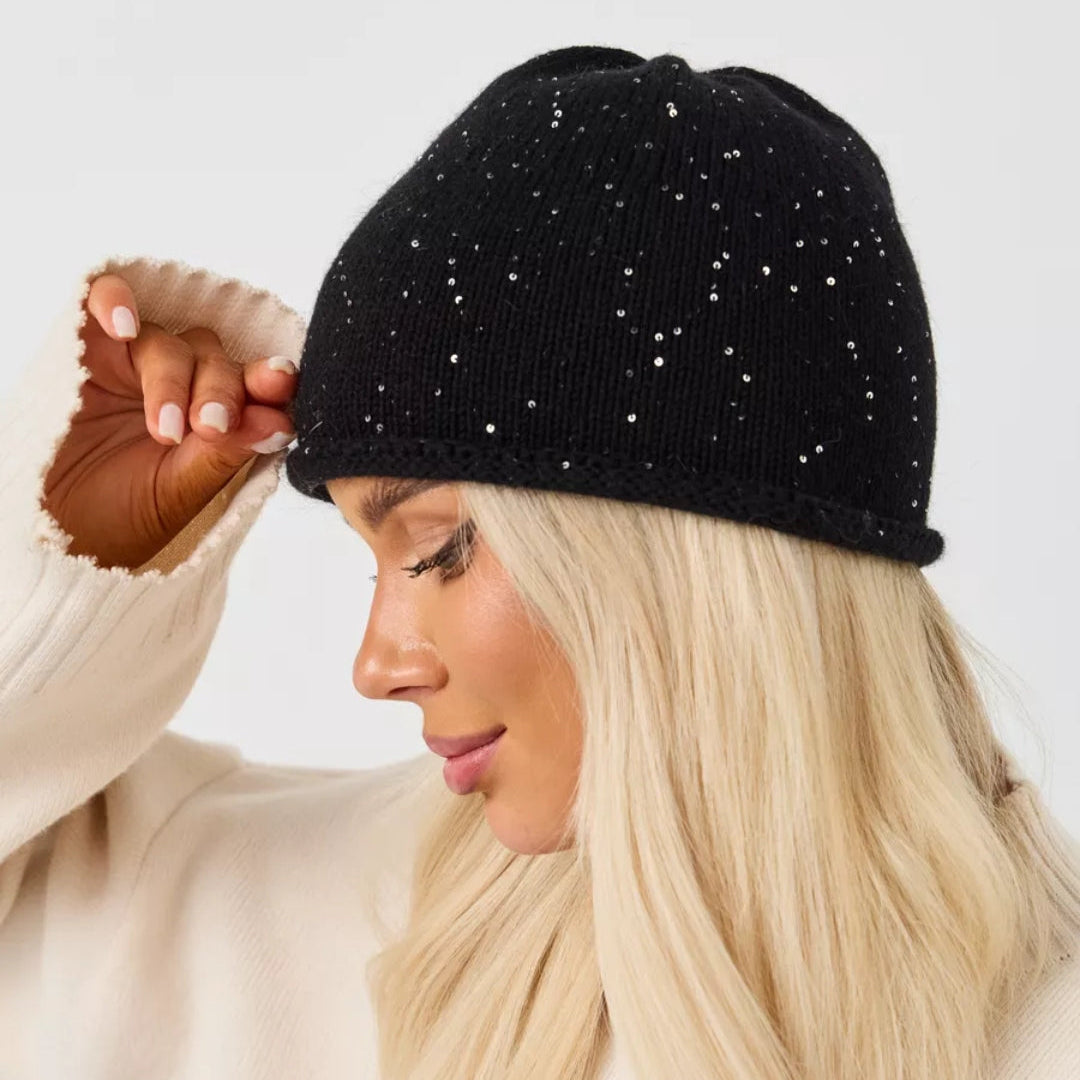 Winter knit angora wool beanie women