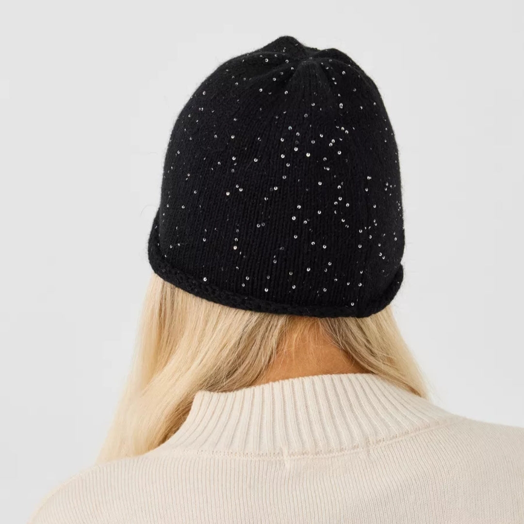 Winter knit angora wool beanie women