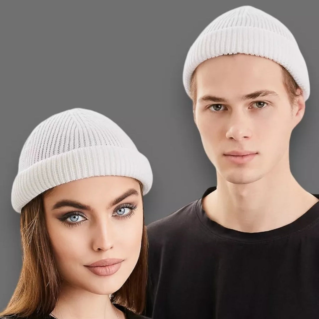 Ribbed unisex winter wool hat