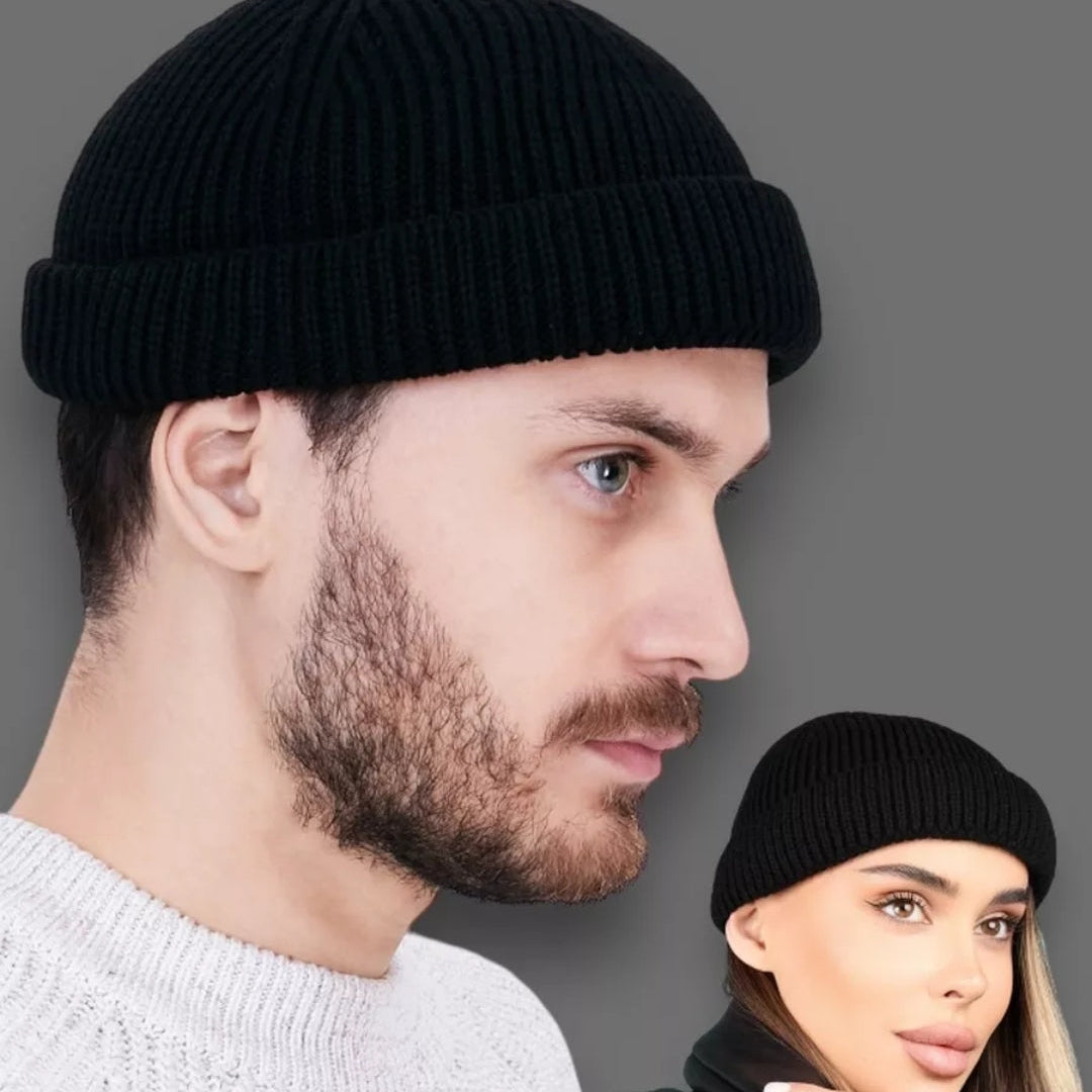 Ribbed unisex winter wool hat