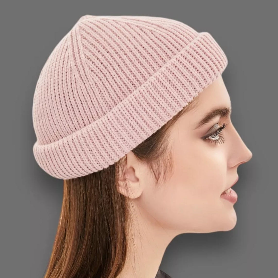 Ribbed unisex winter wool hat