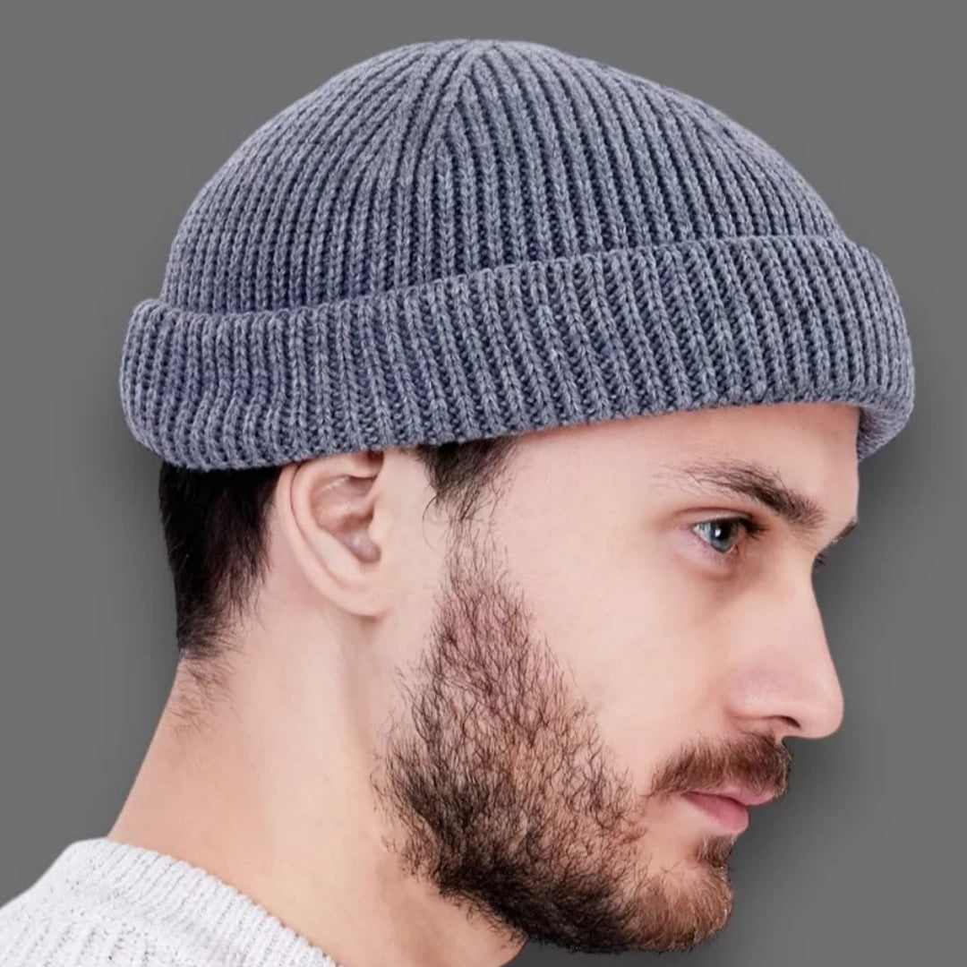 Ribbed unisex winter wool hat