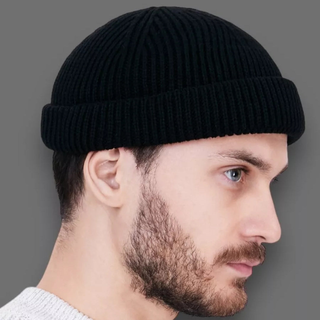 Ribbed unisex winter wool hat
