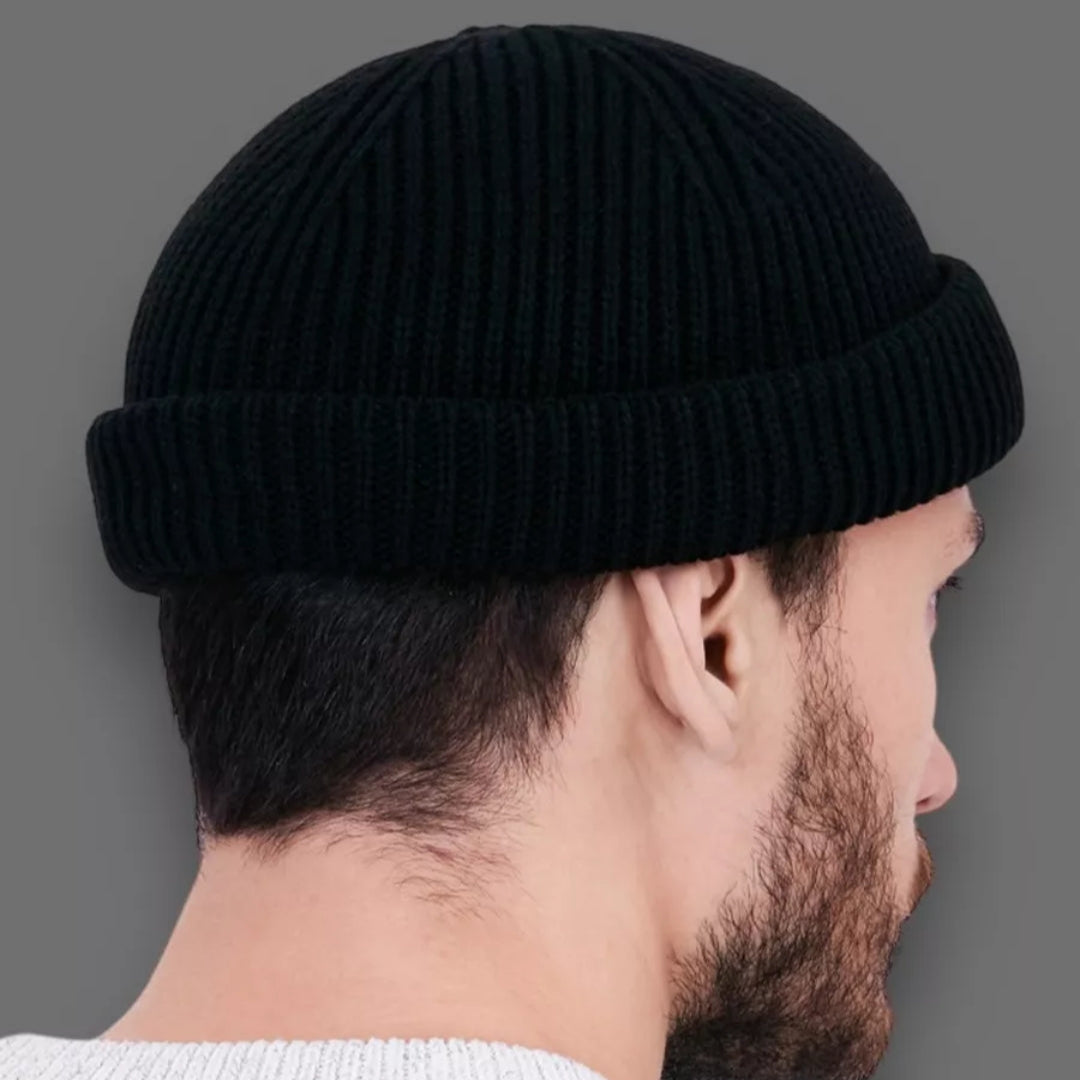 Ribbed unisex winter wool hat