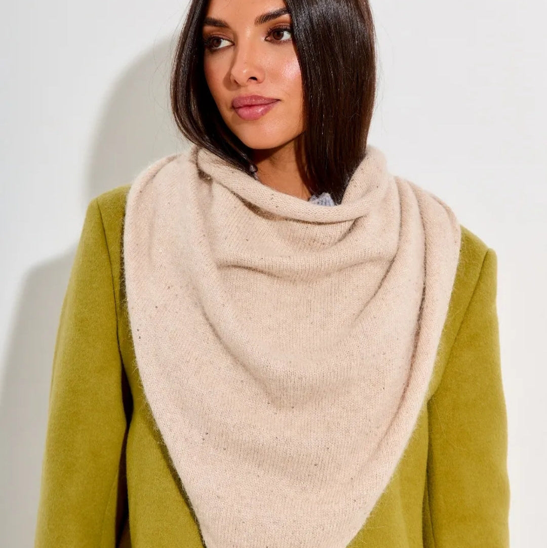 Winter angora wool headscarf woman