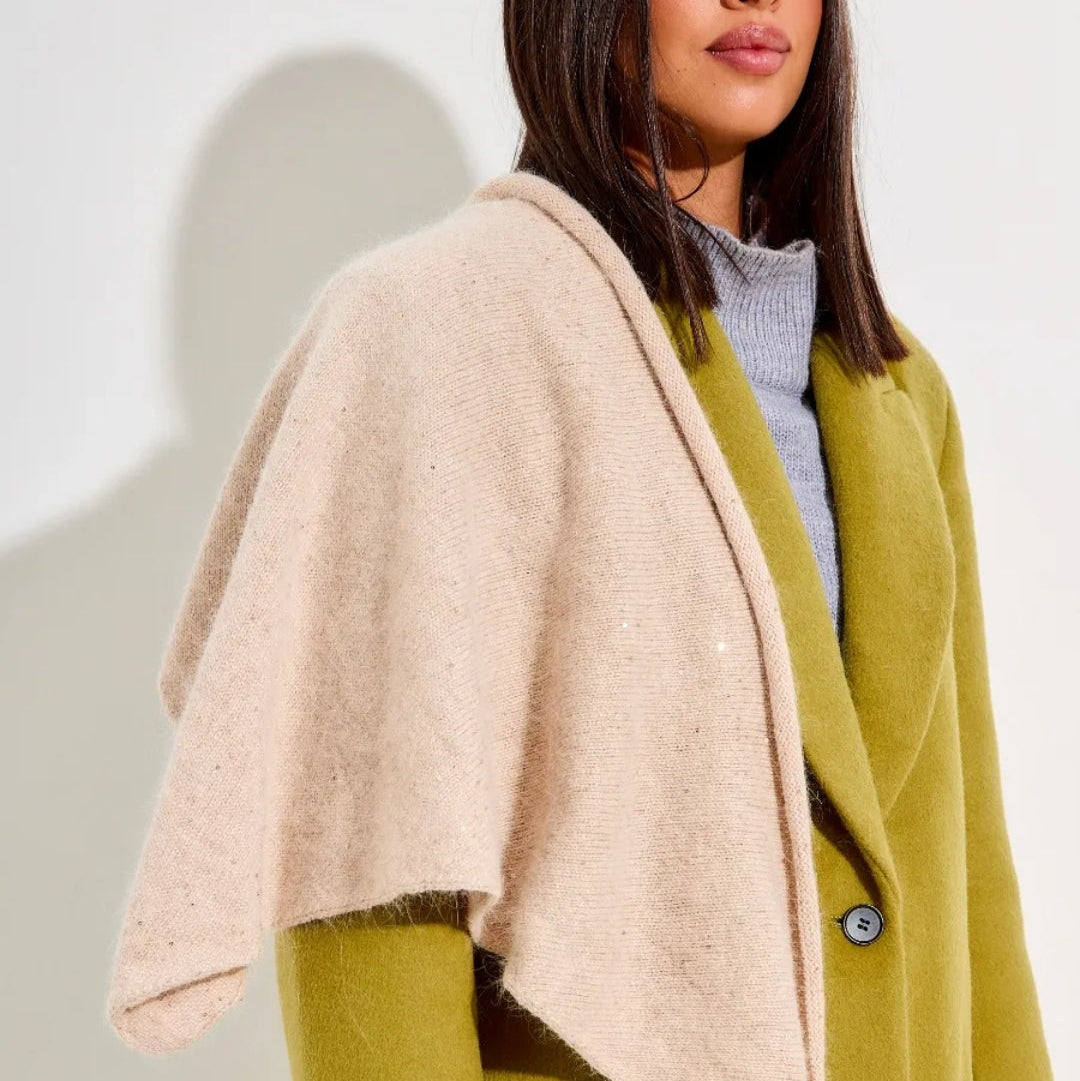 Winter angora wool headscarf woman