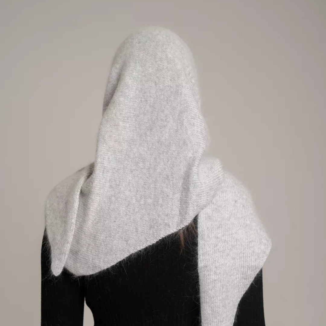 Winter angora wool headscarf women