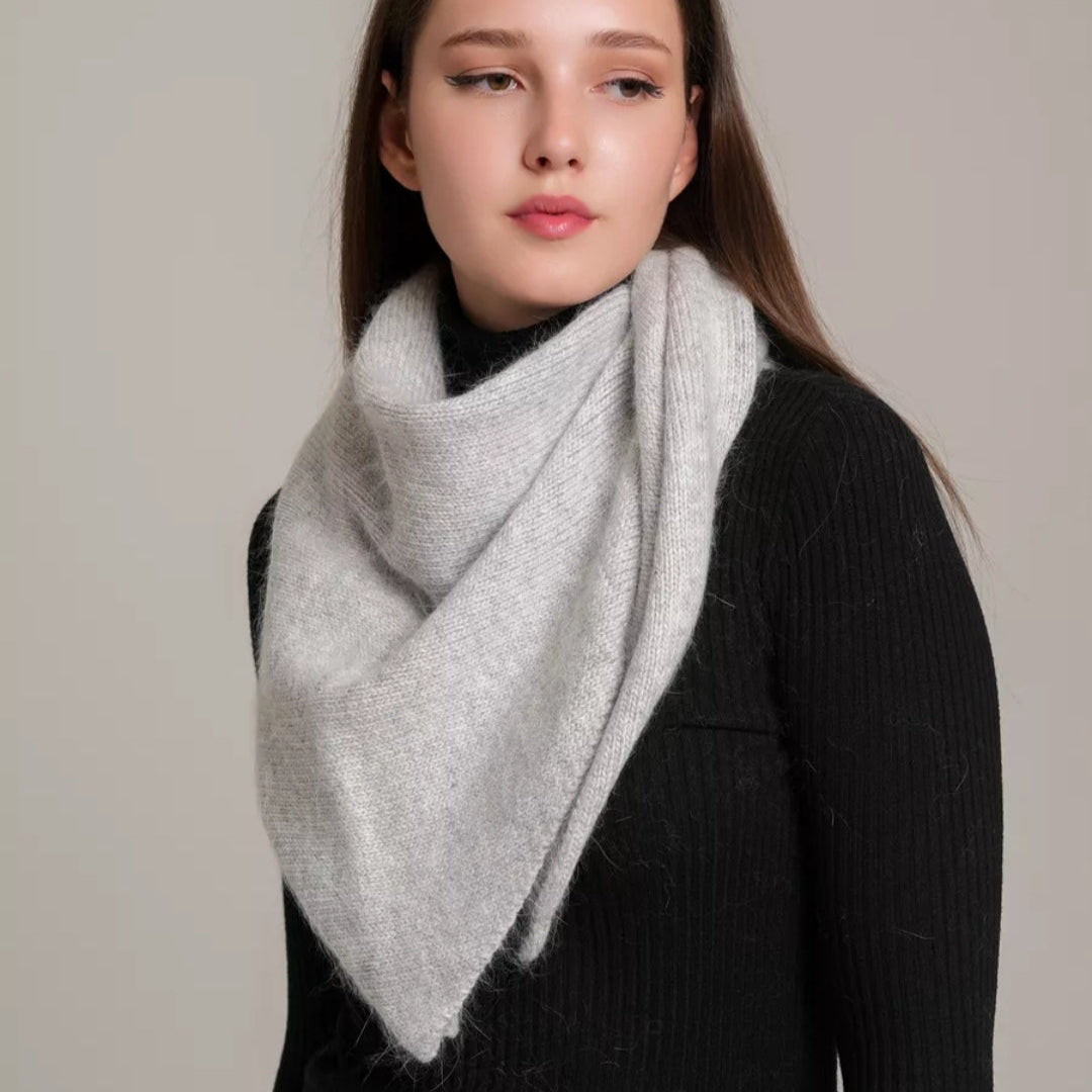 Winter angora wool headscarf women