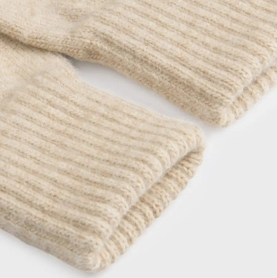 Gloves for women Merino wool color milk