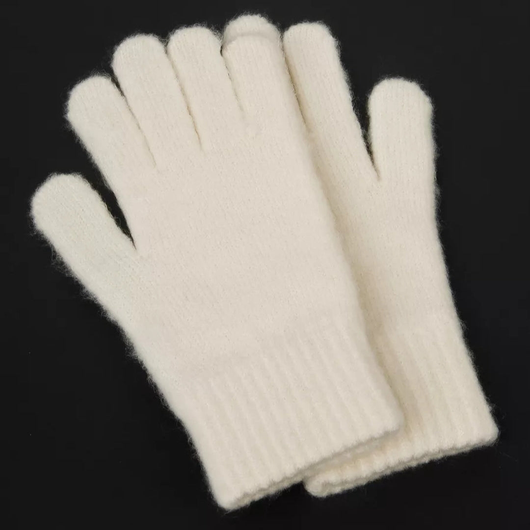 Gloves for women Merino wool color milk
