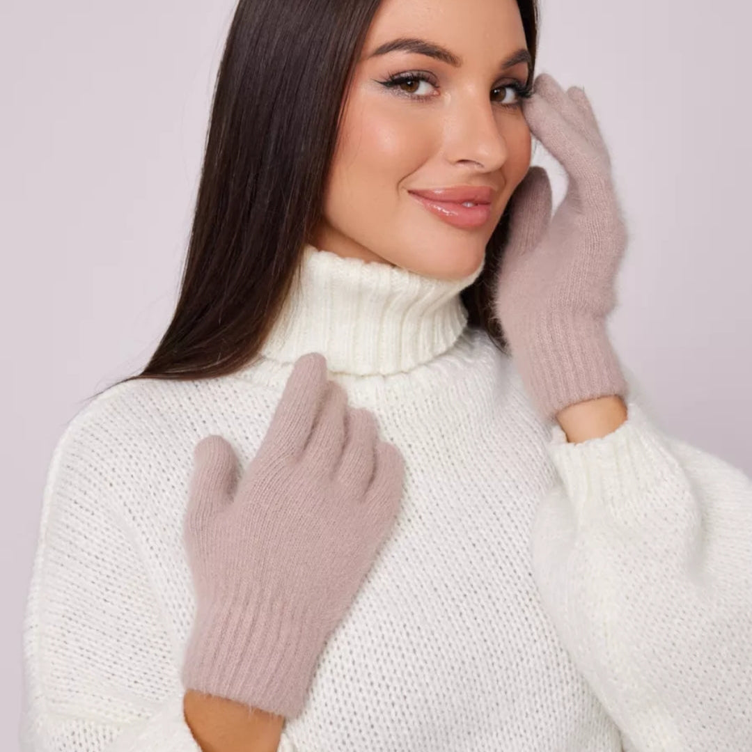 Gloves for women Angora color pink