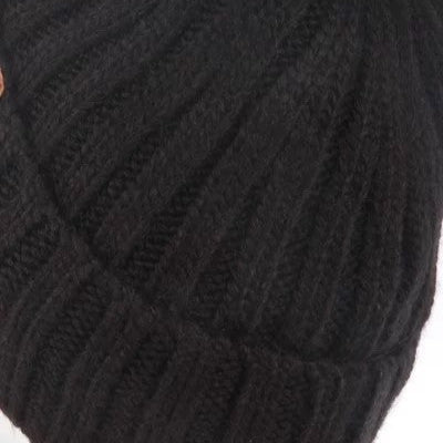 Hat for man Merino wool color black