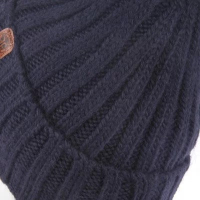 Hat for man Merino wool color dark blue