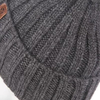 Hat for man Merino wool color dark grey