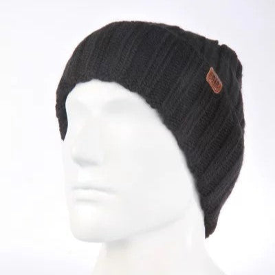 Hat for man Merino wool color black