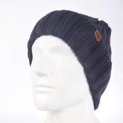 Hat for man Merino wool color dark blue
