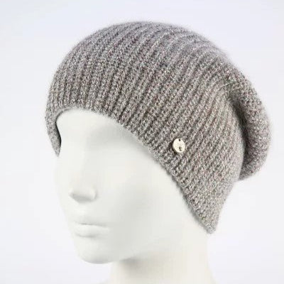 Hat for woman Angora wool color light grey