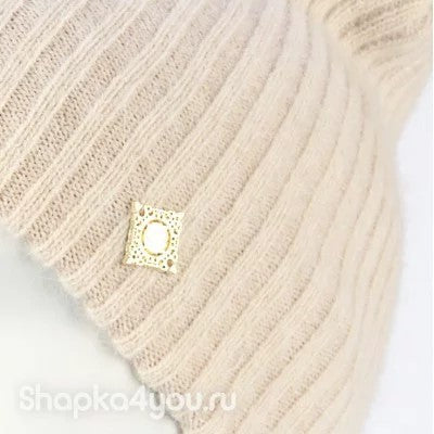 Hat for woman Dolores Angora wool color light bej
