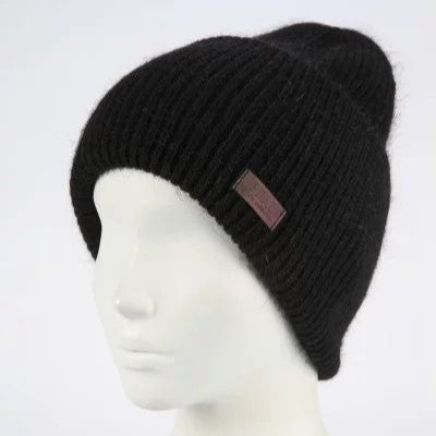 Hat for woman Angora wool color black