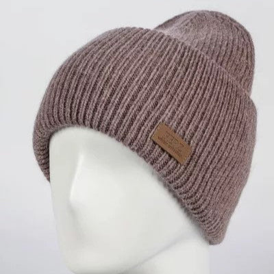 Hat for woman Angora wool color dark bej