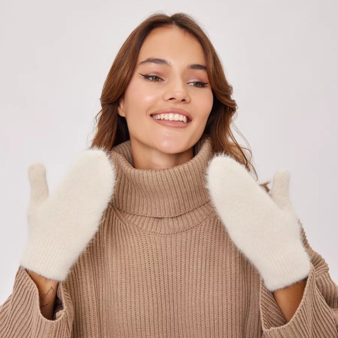 Angora Wool Women Mittens