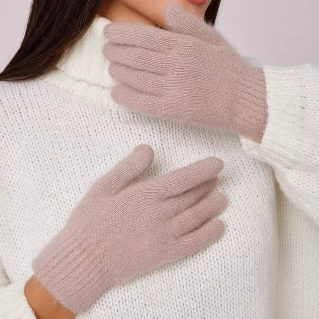 Gloves for women Angora color pink