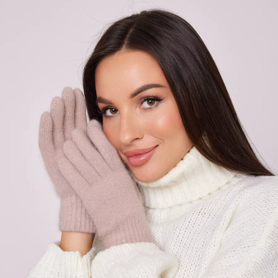 Gloves for women Angora color pink