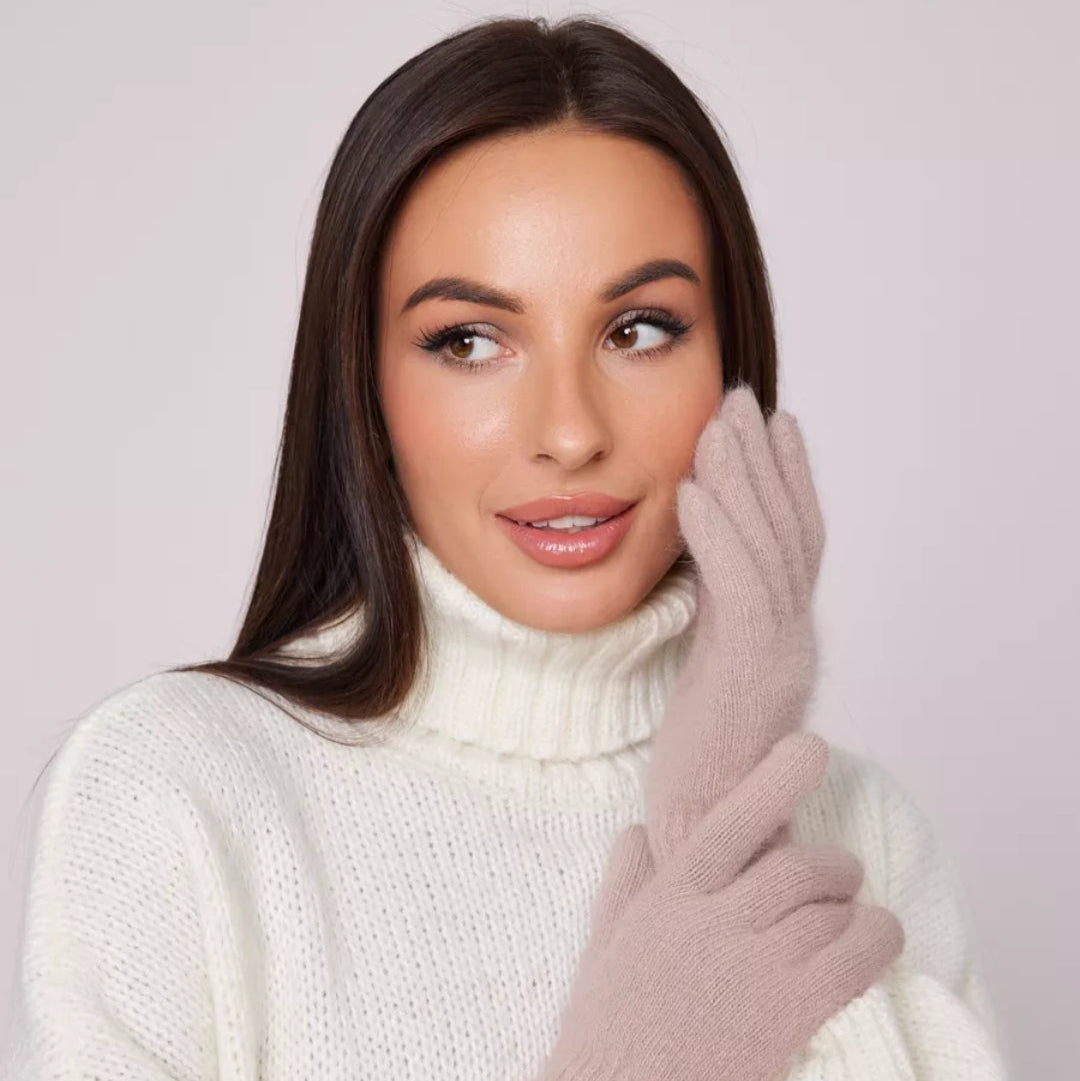 Gloves for women Angora color pink