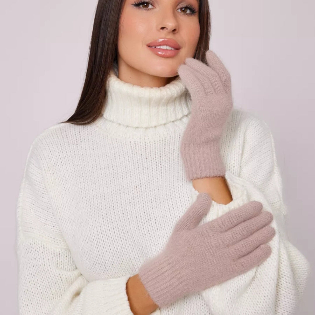 Gloves for women Angora color pink